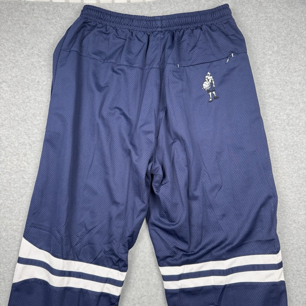 AND1 Sweatpants Mens Xl Blue Mesh Vintage Y2K Baggy Wide Leg Streetwear Striped